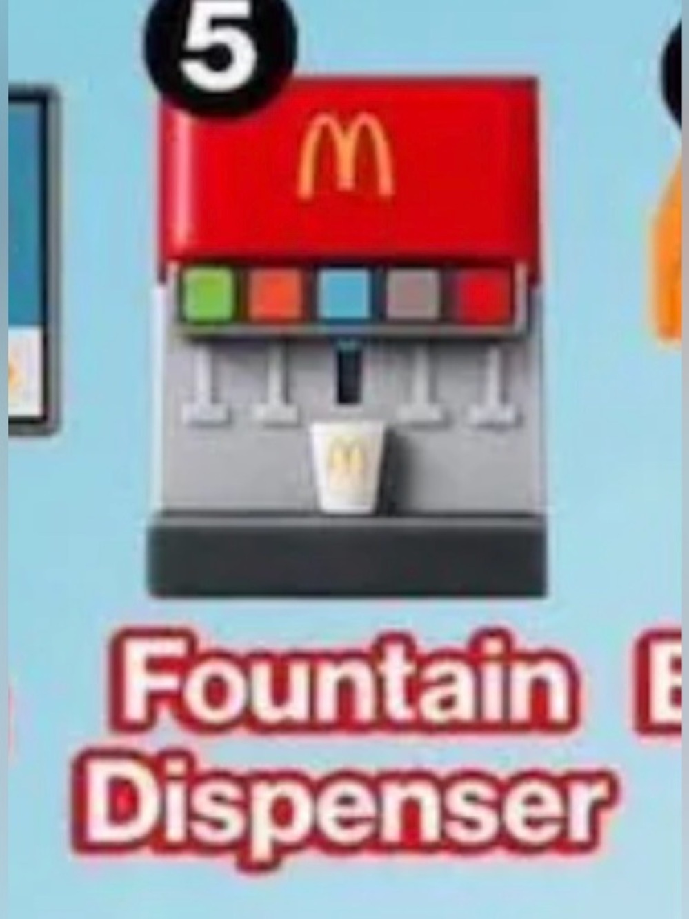 ❤️ NIP Little McDonald Soda Fountain Dispenser Happy Meal Collectible Toy
